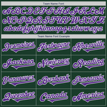 Load image into Gallery viewer, Custom Green Purple-White Authentic Two Tone Baseball Jersey
