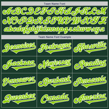 Load image into Gallery viewer, Custom Green Neon Green-White Authentic Two Tone Baseball Jersey
