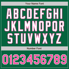 Load image into Gallery viewer, Custom Kelly Green Pink-White Authentic Two Tone Baseball Jersey
