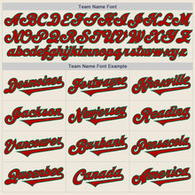 Load image into Gallery viewer, Custom Cream Red-Kelly Green Authentic Two Tone Baseball Jersey

