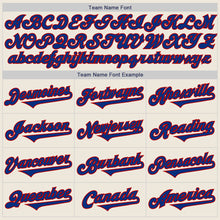Load image into Gallery viewer, Custom Cream Royal-Red Authentic Two Tone Baseball Jersey
