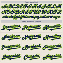 Load image into Gallery viewer, Custom Cream Navy-Neon Green Authentic Two Tone Baseball Jersey
