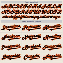 Load image into Gallery viewer, Custom Cream Black-Orange Authentic Two Tone Baseball Jersey
