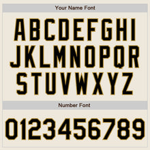 Load image into Gallery viewer, Custom Cream Black-Old Gold Authentic Two Tone Baseball Jersey
