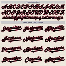 Load image into Gallery viewer, Custom Cream Black-Crimson Authentic Two Tone Baseball Jersey
