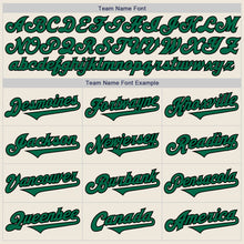 Load image into Gallery viewer, Custom Cream Kelly Green-Black Authentic Two Tone Baseball Jersey
