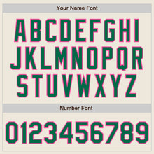 Load image into Gallery viewer, Custom Cream Kelly Green-Pink Authentic Two Tone Baseball Jersey
