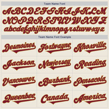 Load image into Gallery viewer, Custom Cream Crimson-Old Gold Authentic Two Tone Baseball Jersey
