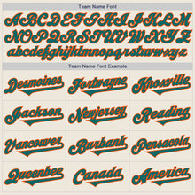 Load image into Gallery viewer, Custom Cream Teal-Orange Authentic Two Tone Baseball Jersey

