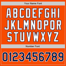 Load image into Gallery viewer, Custom Orange Navy-White Authentic Two Tone Baseball Jersey
