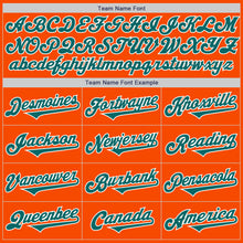 Load image into Gallery viewer, Custom Orange Teal-White Authentic Two Tone Baseball Jersey
