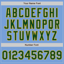 Load image into Gallery viewer, Custom Light Blue Green-Gold Authentic Two Tone Baseball Jersey
