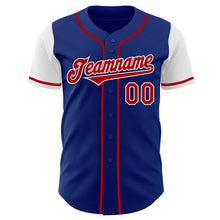 Load image into Gallery viewer, Custom Royal Red-White Authentic Two Tone Baseball Jersey
