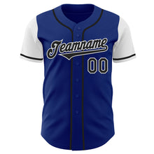 Load image into Gallery viewer, Custom Royal Black-White Authentic Two Tone Baseball Jersey
