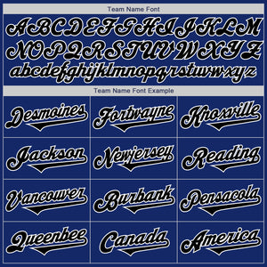 Custom Royal Black-White Authentic Two Tone Baseball Jersey