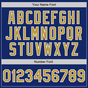 Custom Royal Old Gold-White Authentic Two Tone Baseball Jersey