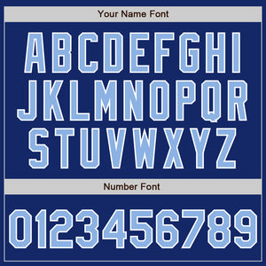 Custom Royal Light Blue-White Authentic Two Tone Baseball Jersey