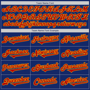 Custom Royal Red-Gold Authentic Two Tone Baseball Jersey