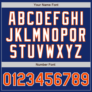 Custom Royal Orange-White Authentic Two Tone Baseball Jersey