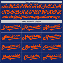 Load image into Gallery viewer, Custom Royal Orange Authentic Two Tone Baseball Jersey

