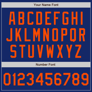 Custom Royal Orange Authentic Two Tone Baseball Jersey