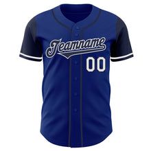 Load image into Gallery viewer, Custom Royal Navy-White Authentic Two Tone Baseball Jersey
