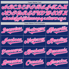 Load image into Gallery viewer, Custom Royal Pink-White Authentic Two Tone Baseball Jersey
