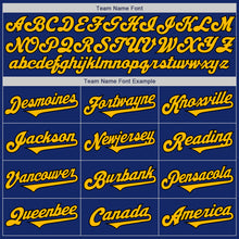 Load image into Gallery viewer, Custom Royal Gold-Black Authentic Two Tone Baseball Jersey
