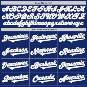 Custom Royal White-Gray Authentic Two Tone Baseball Jersey