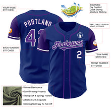 Load image into Gallery viewer, Custom Royal Purple-White Authentic Two Tone Baseball Jersey
