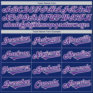 Custom Royal Purple-White Authentic Two Tone Baseball Jersey