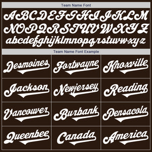 Custom Brown White Authentic Two Tone Baseball Jersey
