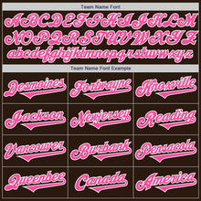 Load image into Gallery viewer, Custom Brown Pink-White Authentic Two Tone Baseball Jersey
