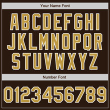 Load image into Gallery viewer, Custom Brown Old Gold-White Authentic Two Tone Baseball Jersey
