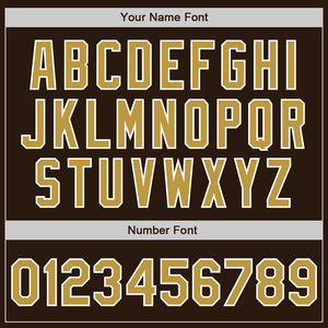 Custom Brown Old Gold-White Authentic Two Tone Baseball Jersey