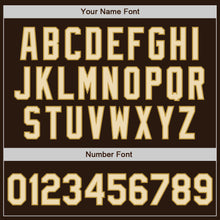Load image into Gallery viewer, Custom Brown Cream-Old Gold Authentic Two Tone Baseball Jersey
