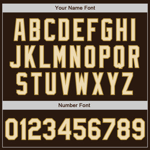Custom Brown Cream-Old Gold Authentic Two Tone Baseball Jersey