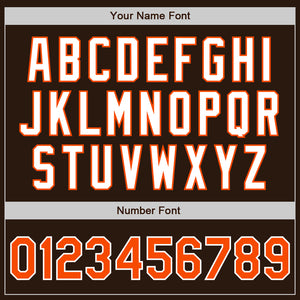 Custom Brown Orange-White Authentic Two Tone Baseball Jersey