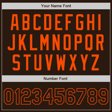Load image into Gallery viewer, Custom Brown Orange Authentic Two Tone Baseball Jersey
