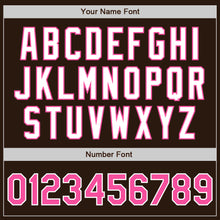Load image into Gallery viewer, Custom Brown Pink-White Authentic Two Tone Baseball Jersey
