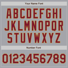 Load image into Gallery viewer, Custom Gray Crimson-Old Gold Authentic Two Tone Baseball Jersey

