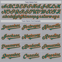 Load image into Gallery viewer, Custom Gray Teal-Orange Authentic Two Tone Baseball Jersey
