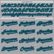 Load image into Gallery viewer, Custom Gray Teal-Navy Authentic Two Tone Baseball Jersey
