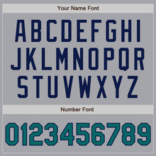 Load image into Gallery viewer, Custom Gray Teal-Navy Authentic Two Tone Baseball Jersey
