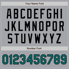 Load image into Gallery viewer, Custom Gray Teal-Black Authentic Two Tone Baseball Jersey
