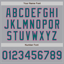 Load image into Gallery viewer, Custom Gray Teal-Pink Authentic Two Tone Baseball Jersey
