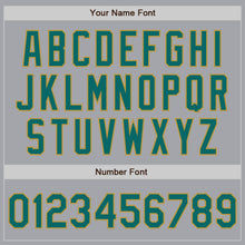 Load image into Gallery viewer, Custom Gray Teal-Old Gold Authentic Two Tone Baseball Jersey
