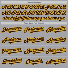Load image into Gallery viewer, Custom Gray Brown-Gold Authentic Two Tone Baseball Jersey
