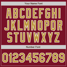 Load image into Gallery viewer, Custom Crimson Old Gold-White Authentic Two Tone Baseball Jersey
