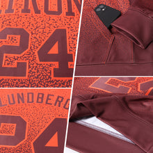 Load image into Gallery viewer, Custom Stitched Orange Brown Fade Fashion Sports Pullover Sweatshirt Hoodie
